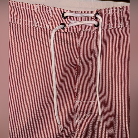 Trunks Surf & Swim Co Sz XXL Red/White Trunks; Seersucker type Fabric - Picture 9 of 10
